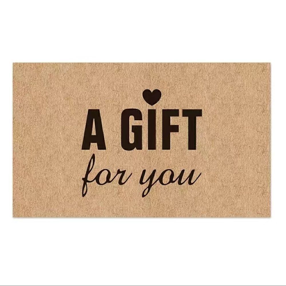 50PC kraft, free gift, business card